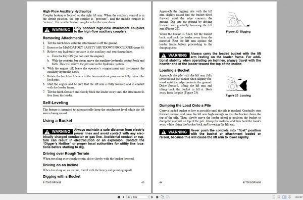 Mustang Skid Steer Loader 2066 2076 2086 Operators Manual 917083G 2