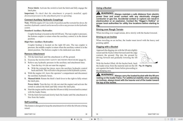 Mustang Skid Steer Loader 2095 2105 Operators Manual 908277B 2