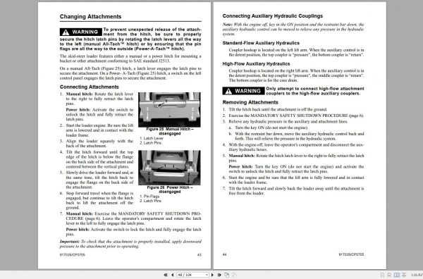 Mustang Skid Steer Loader 2109 SN 802900 and Before Operators Manual 917035C 2