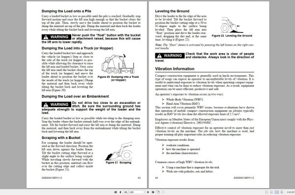 Mustang Skid Steer Loader 2700V 2700V EU 3300V 3300V EU Operators Manual 50950001B 2