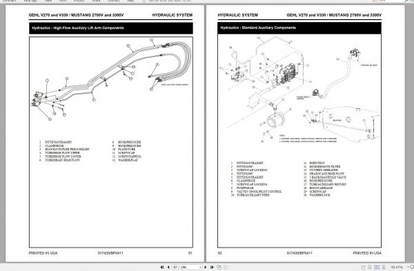 Mustang Skid Steer Loader 2700V 3300V Service Manual 917435B 04 2