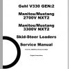 Mustang Skid Steer Loader 2700V NXT2 3300V NXT2 Service Manual 50950192D 08 1
