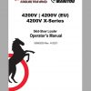 Mustang Skid Steer Loader 4200V 4200V EU X Series Operators Manual 50950235H 02 1