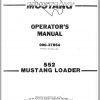 Mustang Skid Steer Loader 552 Operators Manual 000 37854A 1