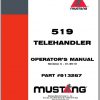 Mustang Telehandler 519 SN 40101 40207 Operators Manual 913267C 01 1