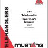 Mustang Telehandler 634 SN 71101 Before Operators Manual 908475C 1