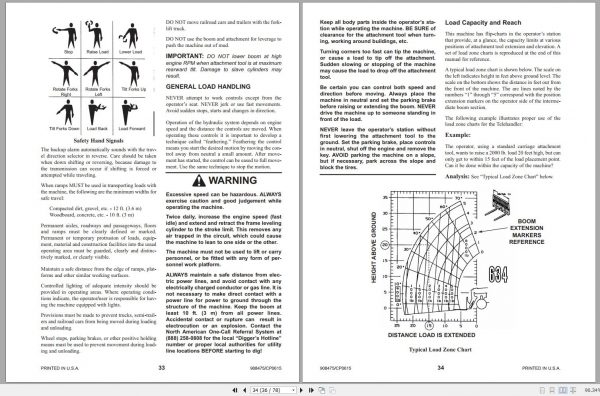 Mustang Telehandler 634 SN 71101 Before Operators Manual 908475C 2