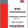 Mustang Telehandler 634 SN 71102 71300 Operators Manual 913229C 06 1