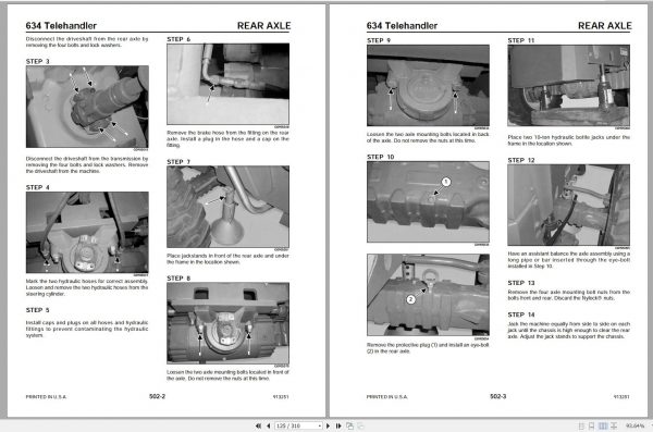Mustang Telehandler 634 Service Manual 913251 2