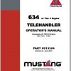 Mustang Telehandler 634 Tier III Engine Operators Manual 913324B 06 1