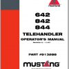 Mustang Telehandler 642 842 844 Operators Manual 913288A 11 1