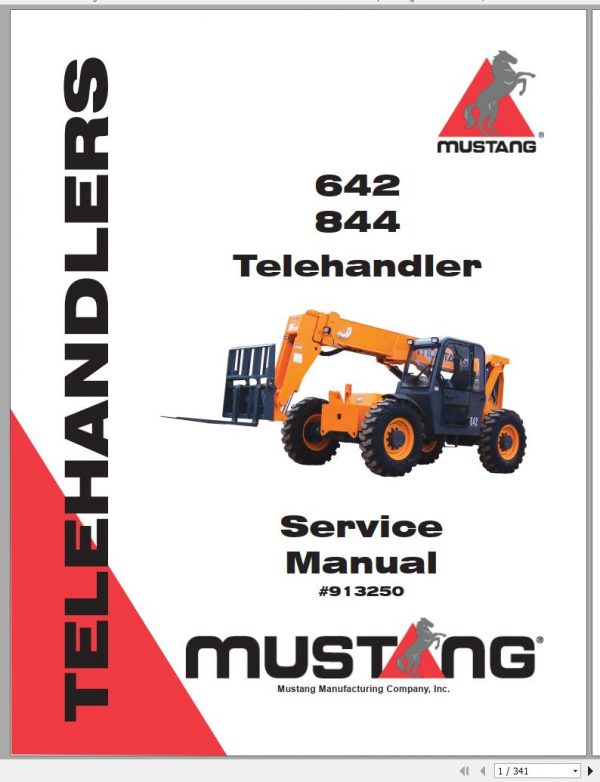 Mustang Telehandler 642 844 Service Manual 913250 1