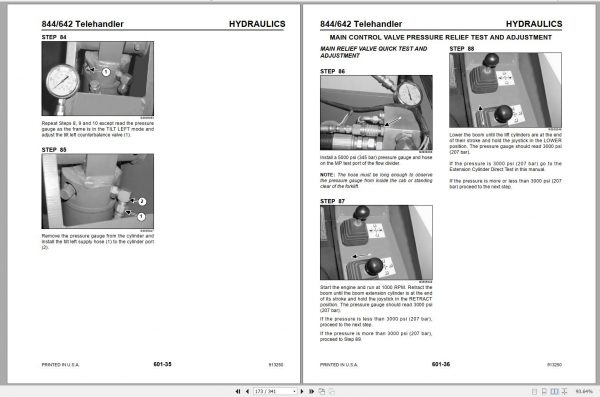 Mustang Telehandler 642 844 Service Manual 913250 2