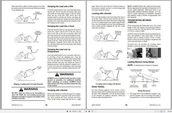 Mustang Telehandler 742L 742H 944L 944H 1155L1155H Operators Manual 908477D 03 2
