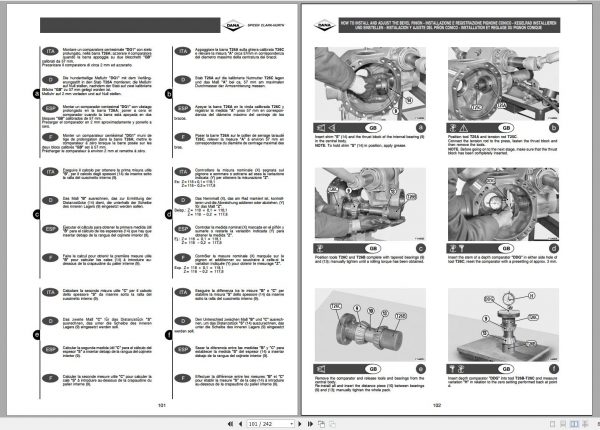 Mustang Telehandler MT6034 MT6642 MT8044 MTA6642 MTA8044 Dana 212 Axle Service Manual 913266 2