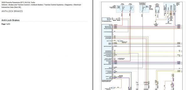 Porsche Panamera 971 V6 3.0L Turbo 2020 WP0AA2A79LL103090 Electrical Wiring Diagram 2