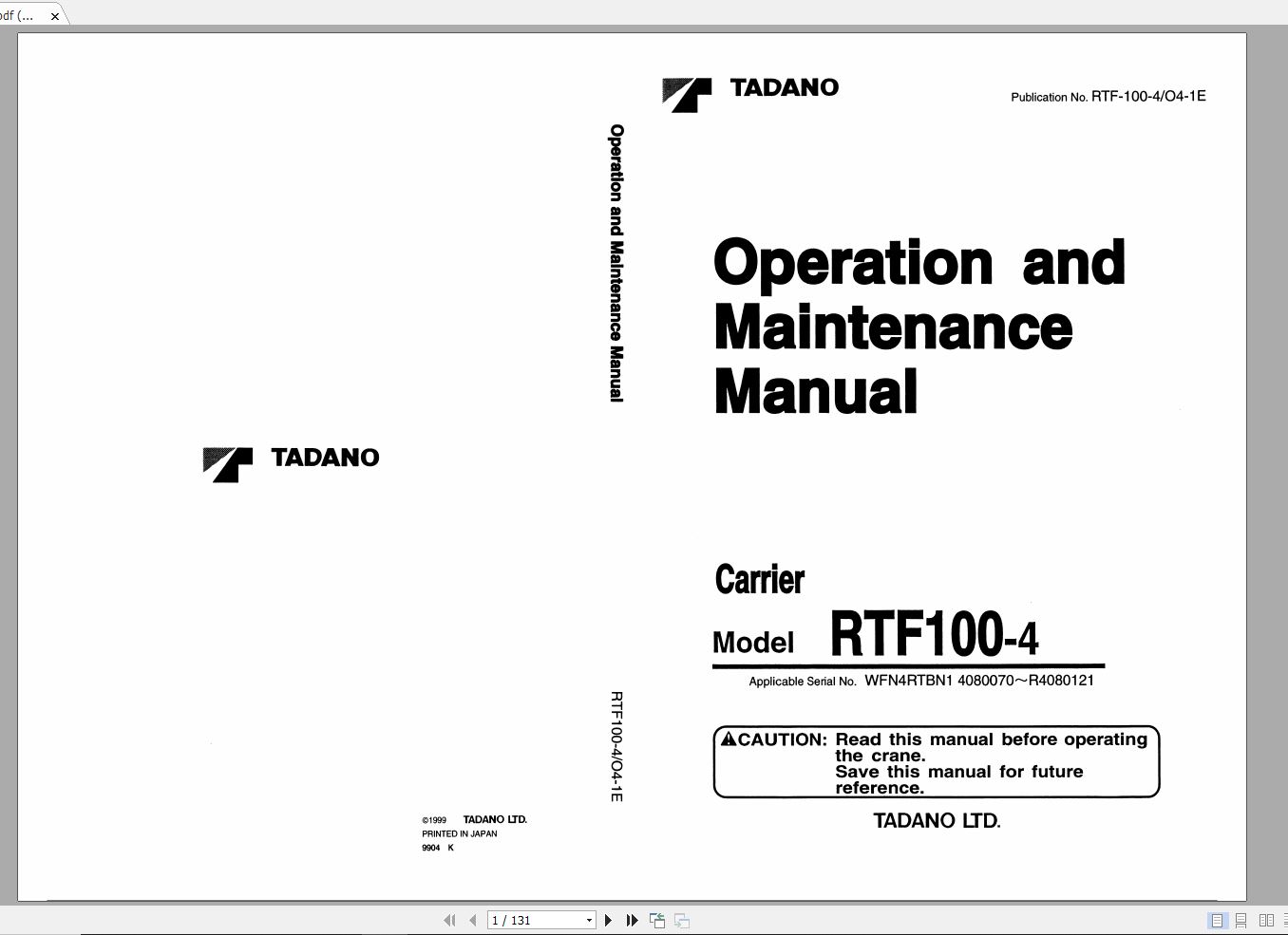 Tadano All Terrain Crane AR 1000M 1 WFN4RTBN1 4080070 1