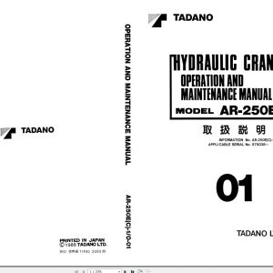 Tadano All Terrain Crane AR 250E 1 570038 Operation Manua 1 1