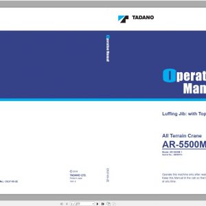 Tadano All Terrain Crane AR 5500M 1 GD5015 Operation Manual 1