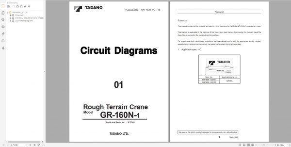 Tadano All Terrain Crane GR 160N 1 525790 Circuit Diagram 2 1