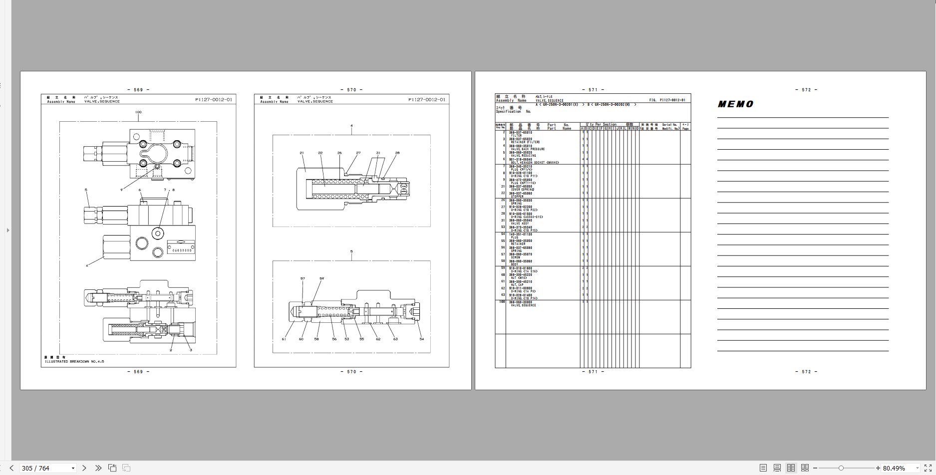 Tadano All Terrain Crane GR 250N 3 GR250N 3 FB6389 Circuit Diagram Operation Part Catalog Service Manual 1 1