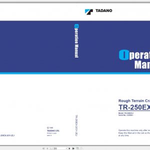 Tadano Hydraulic Rough Terrain Crane TR 250EX 2 530383 Operation Manual 1