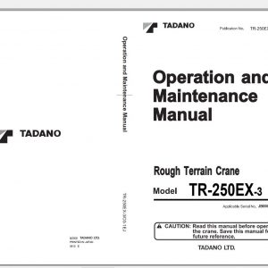 Tadano Hydraulic Rough Terrain Crane TR 250EX 3 JB0001 Operation Manual 1