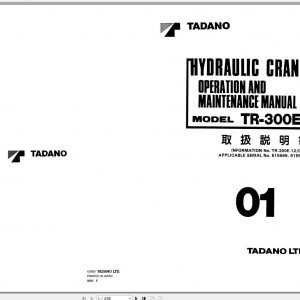 Tadano Hydraulic Rough Terrain Crane TR 300E 1 515569 515570 Opera 1