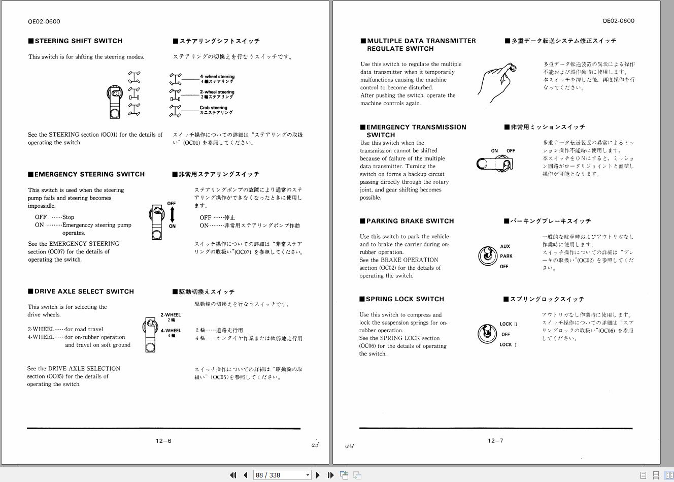 Tadano Hydraulic Rough Terrain Crane TR 300E 1 560002 Operation Manual