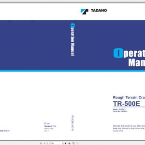 Tadano Hydraulic Rough Terrain Crane TR 500E 1 545002 Ope 1