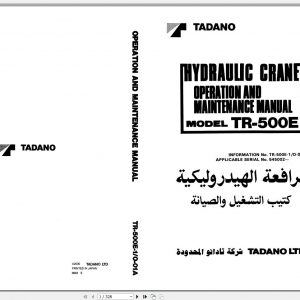 Tadano Hydraulic Rough Terrain Crane TR 500E 1 545002 Operation Manual 20 1