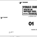Tadano Hydraulic Rough Terrain Crane TR 500E 2 545163 Operation Manual 2000 1