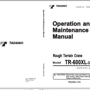 Tadano Hydraulic Rough Terrain Crane TR 600EXL 3 545341 Operation Manua 1