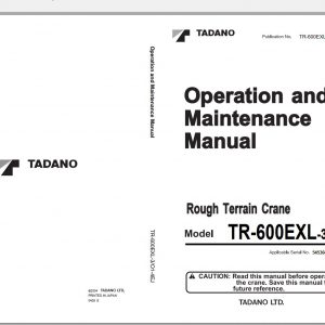 Tadano Hydraulic Rough Terrain Crane TR 600EXL 3 545366 Operation Man 2