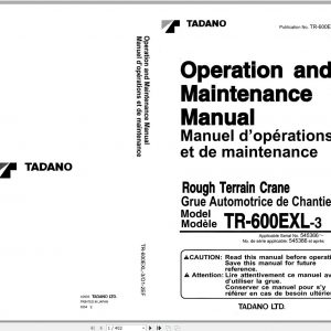 Tadano Hydraulic Rough Terrain Crane TR 600EXL 3 545366 Operation Manua 1 3
