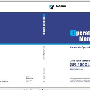 Tadano Rough Terrain Crane GR 150XL 2 FD3574 Operation Ma 1 1