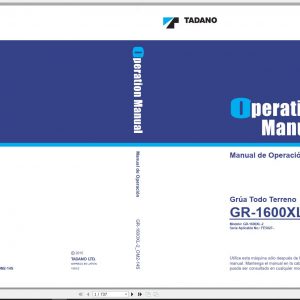 Tadano Rough Terrain Crane GR 1600XL 2 FE5027 Operation 1
