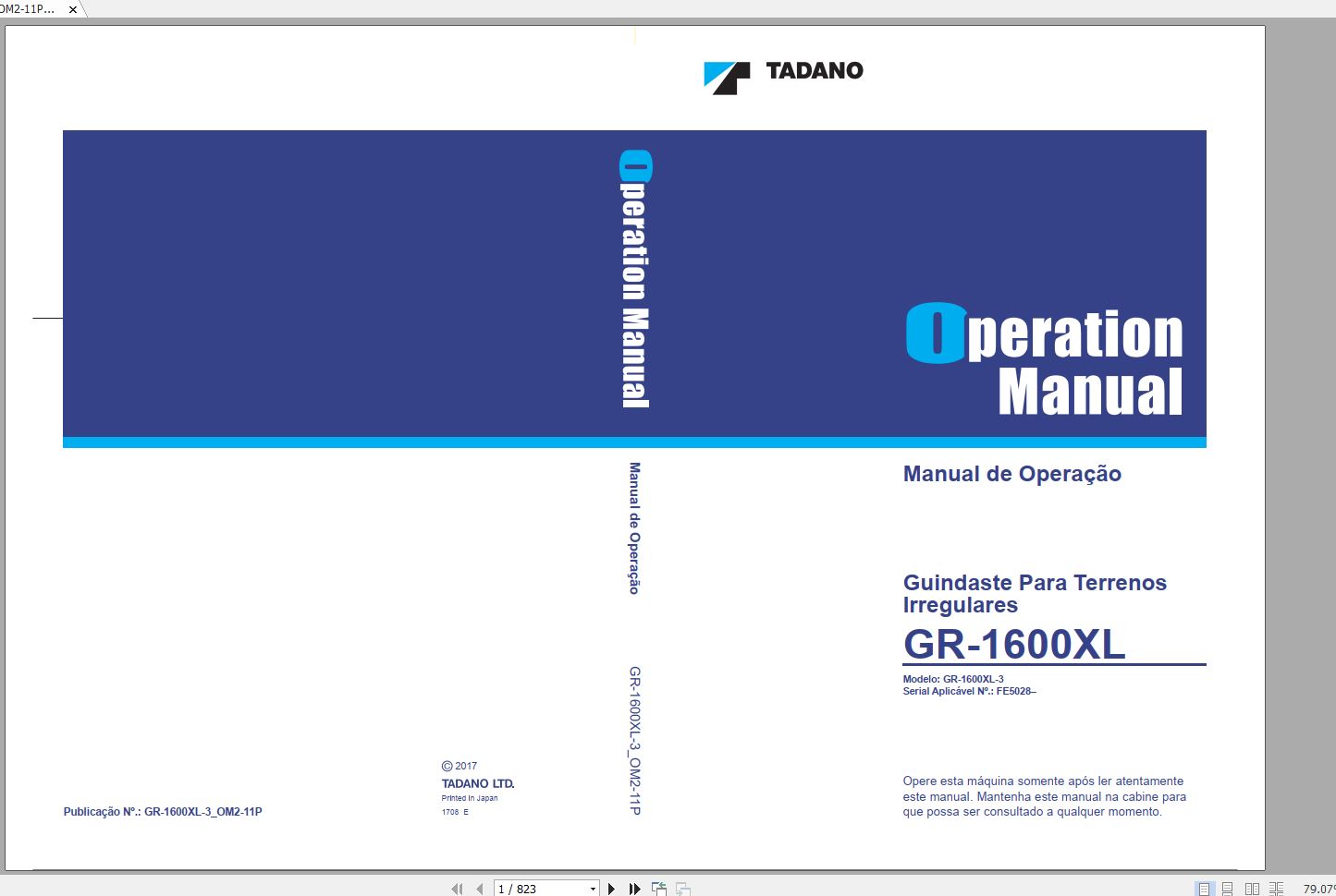 Tadano Rough Terrain Crane GR 1600XL 3 FE5028 Operation 1
