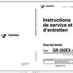 Tadano Rough Terrain Crane GR 300EX 1 560919 Operation Ma 1