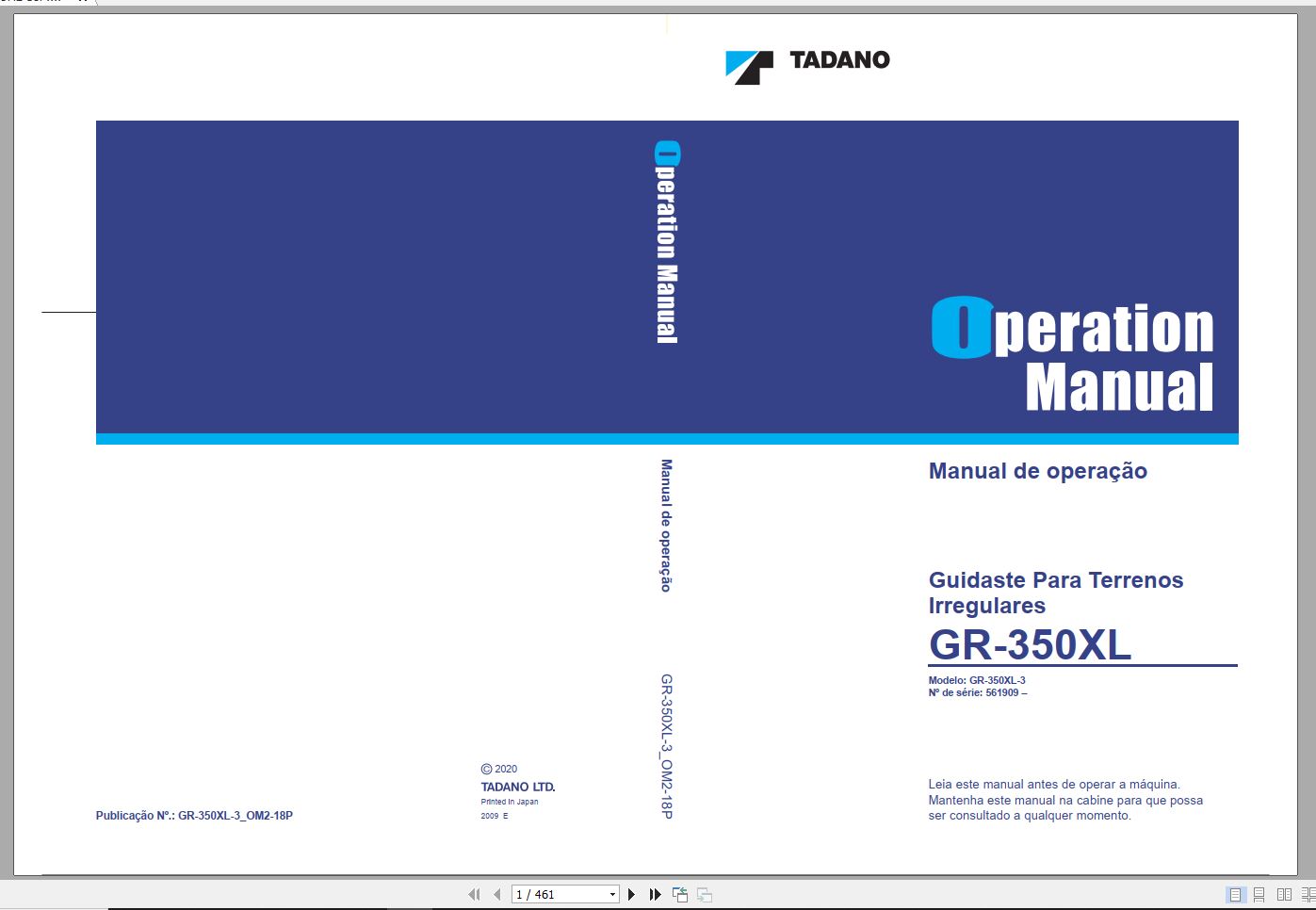 Tadano Rough Terrain Crane GR 350XL 3 561909 Operation Ma 1