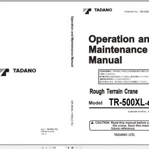 Tadano Rough Terrain Crane GR 500XL 1 540378 Operation 1