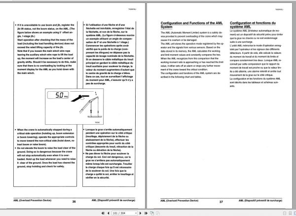 Tadano Truck Crane TG 500E 3 436858 Operation Manual 2002 EN FR 2