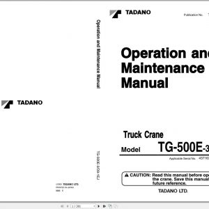 Tadano Truck Crane TG 500E 3 437163 Operation Manual 2000 EN JP 1