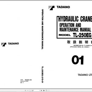 Tadano Truck Crane TL 250EG 3 335662 Operation Manual 2000 EN JP 1
