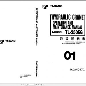 Tadano Truck Crane TL 250EG 3 335941 Operation Manual 2000 EN JP 1