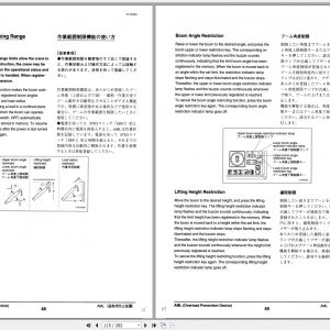 Tadano Truck Crane TL 350E 3 335754 Operation Manual 1998 EN JP 2