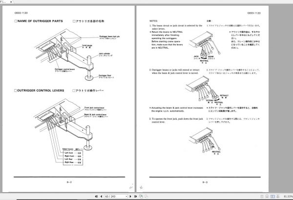 Tadano Truck Crane TL 350E 3 355320 Operation Manual 2000 EN JP 1