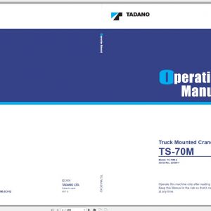 Tadano Truck Crane TS 70M 2 235561 Operation Manual 2000 EN JP 1