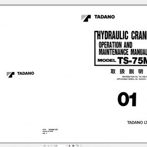 Tadano Truck Crane TS 75ML 1 365340 Operation Manual 2000 EN JP 1