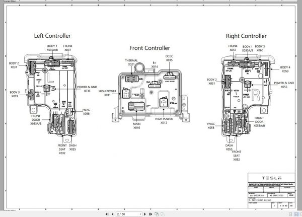 Tesla Model 3 Model S Model X Model Y Roadster 2022 Service Part Manual Circuit Diagram DVD 2